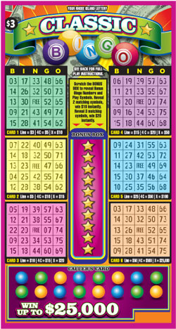 Rhode Island Lottery CLASSIC BINGO 267 - Rhode Island Lottery