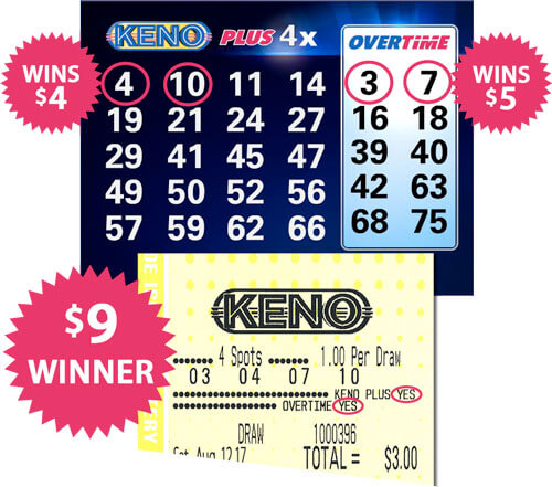 winning keno overtime ticket example