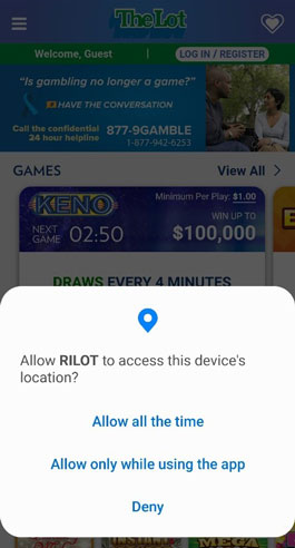 Allow location services